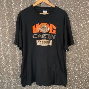 Jerzees Hog Cabin Saloon Beloit WI Graphic Print Short Sleeve Shirt‎ Men's 2XL